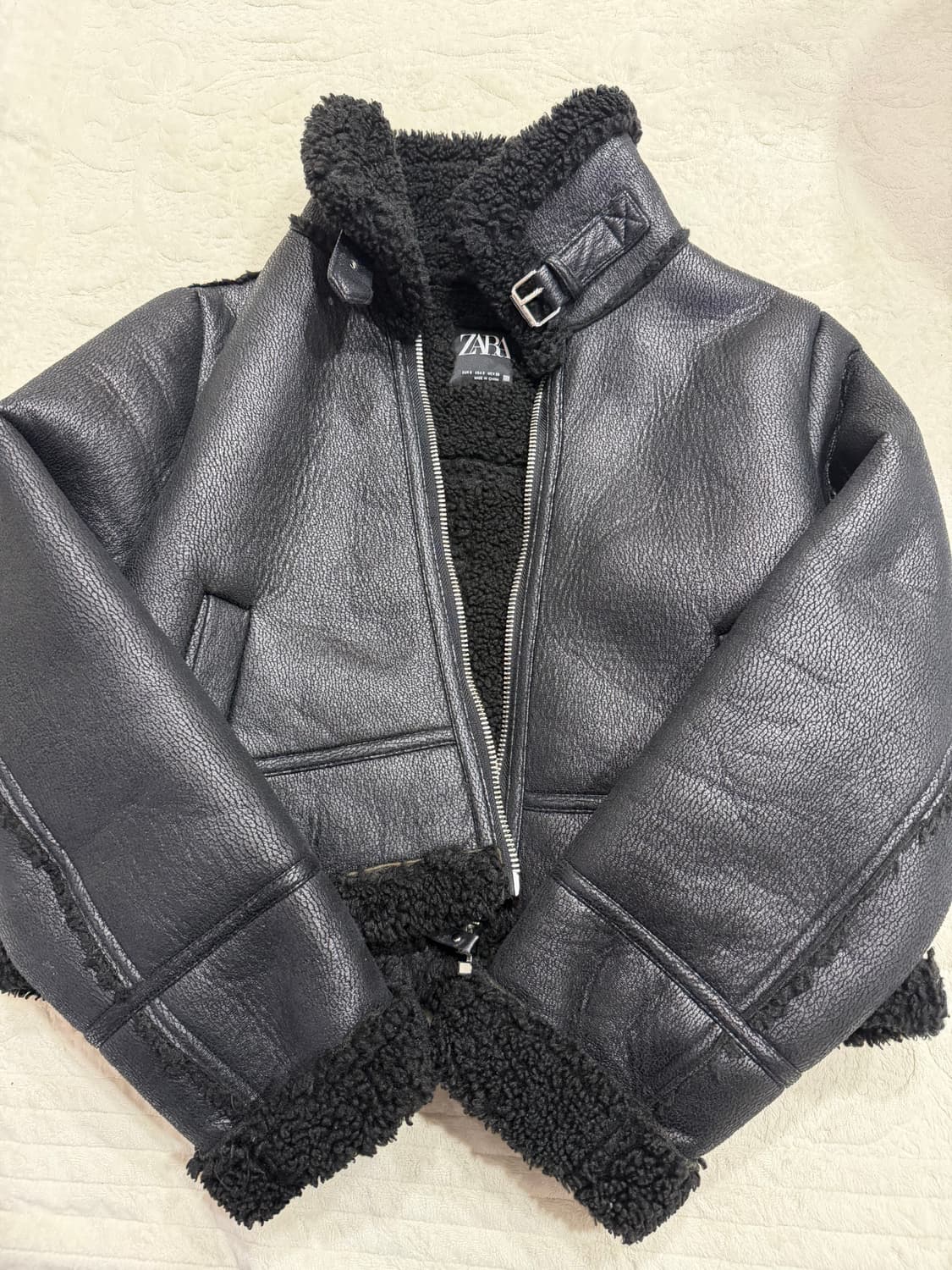 자라 크롭 무스탕 s 상품이미지1