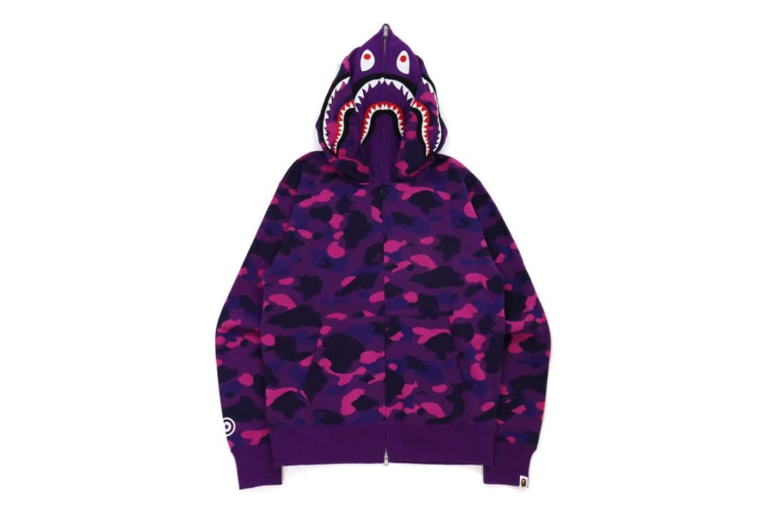 컬러 카모 샤크 와이드핏 풀더블후드  후드집업 L 상품이미지1