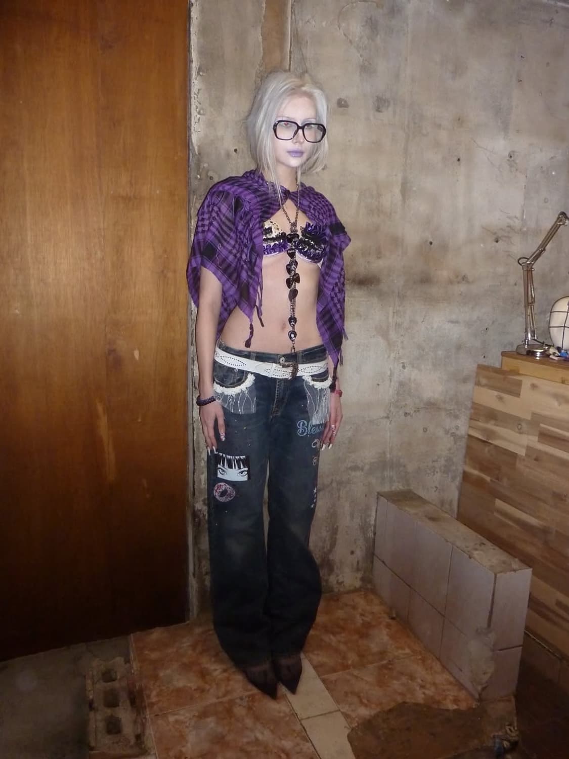 Purple lace bra 상품이미지2