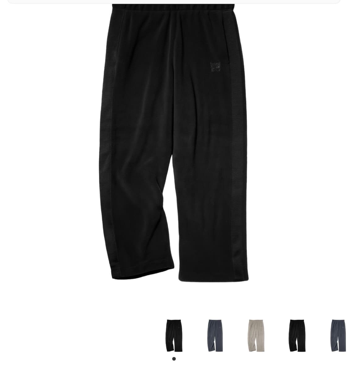 유니클로 x 니들스 플리스 와이드 팬츠 블랙 S 상품이미지1