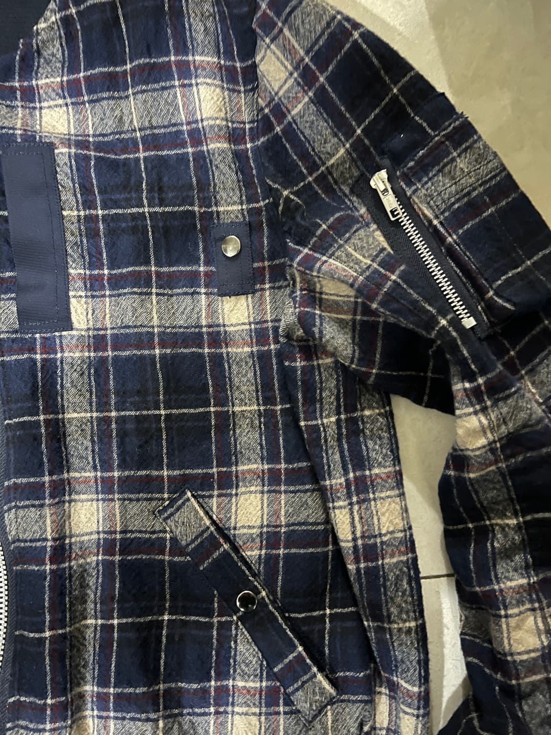 sacai check flannel wool ma-1 상품이미지4