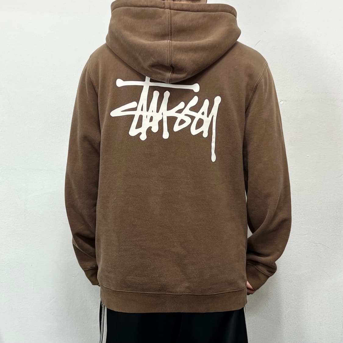 스투시 베이직 스탁로고 후디 브라운  상품이미지4