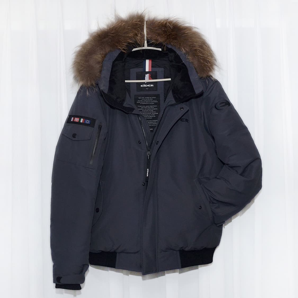 신품급) 아이더 스투키 헤비 구스다운 봄버 숏패딩 자켓 (L/100+) 상품이미지1