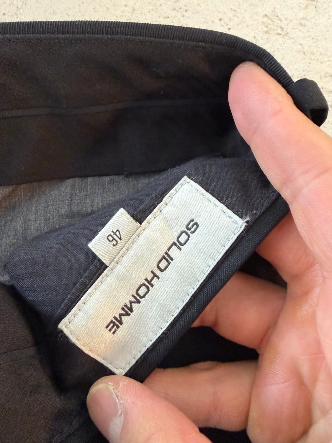 솔리드옴므 블랙 슬랙스 46 상품이미지4