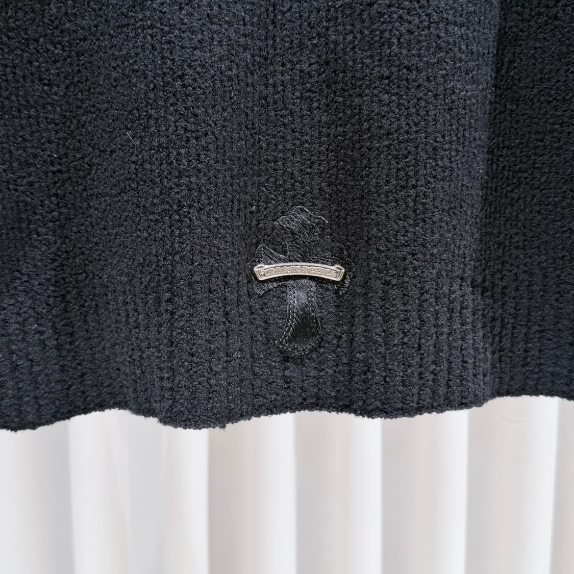 (A+/XS) / 크롬하츠 송치패치 블랙 니트 후드티 상품이미지6