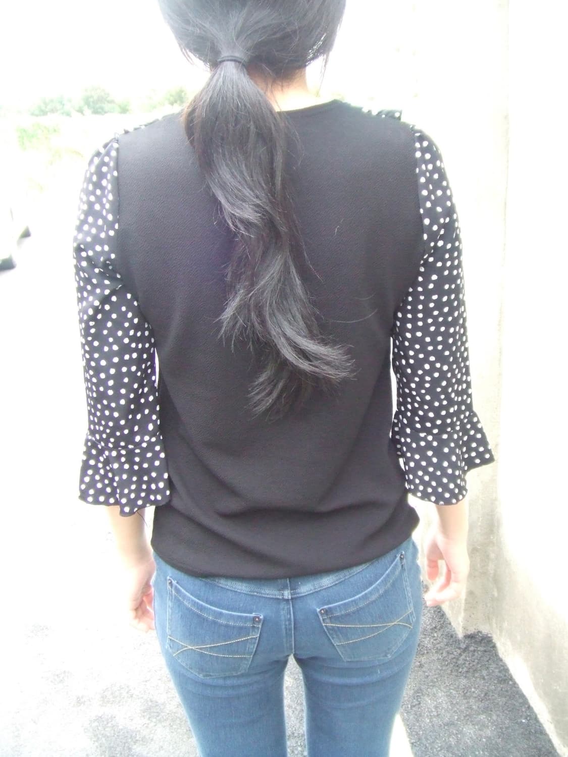 Vintage Black Dot Blouse 상품이미지4