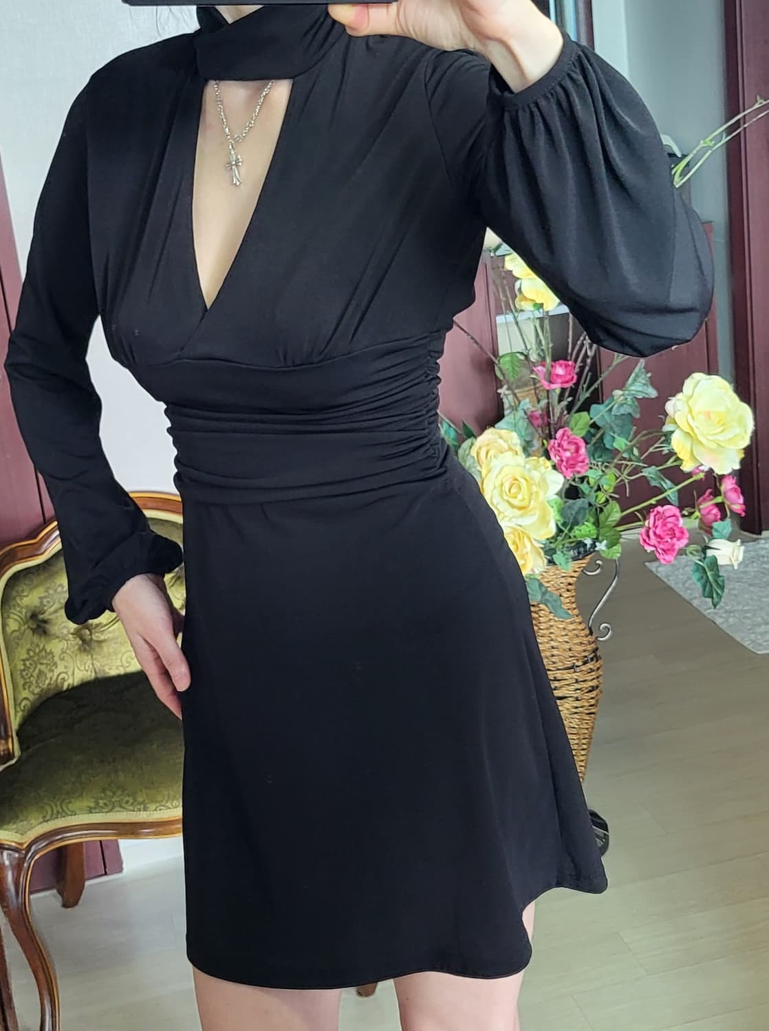 프랑스 수입 모르간 레르로 감성 나일론 원피스 상품이미지2