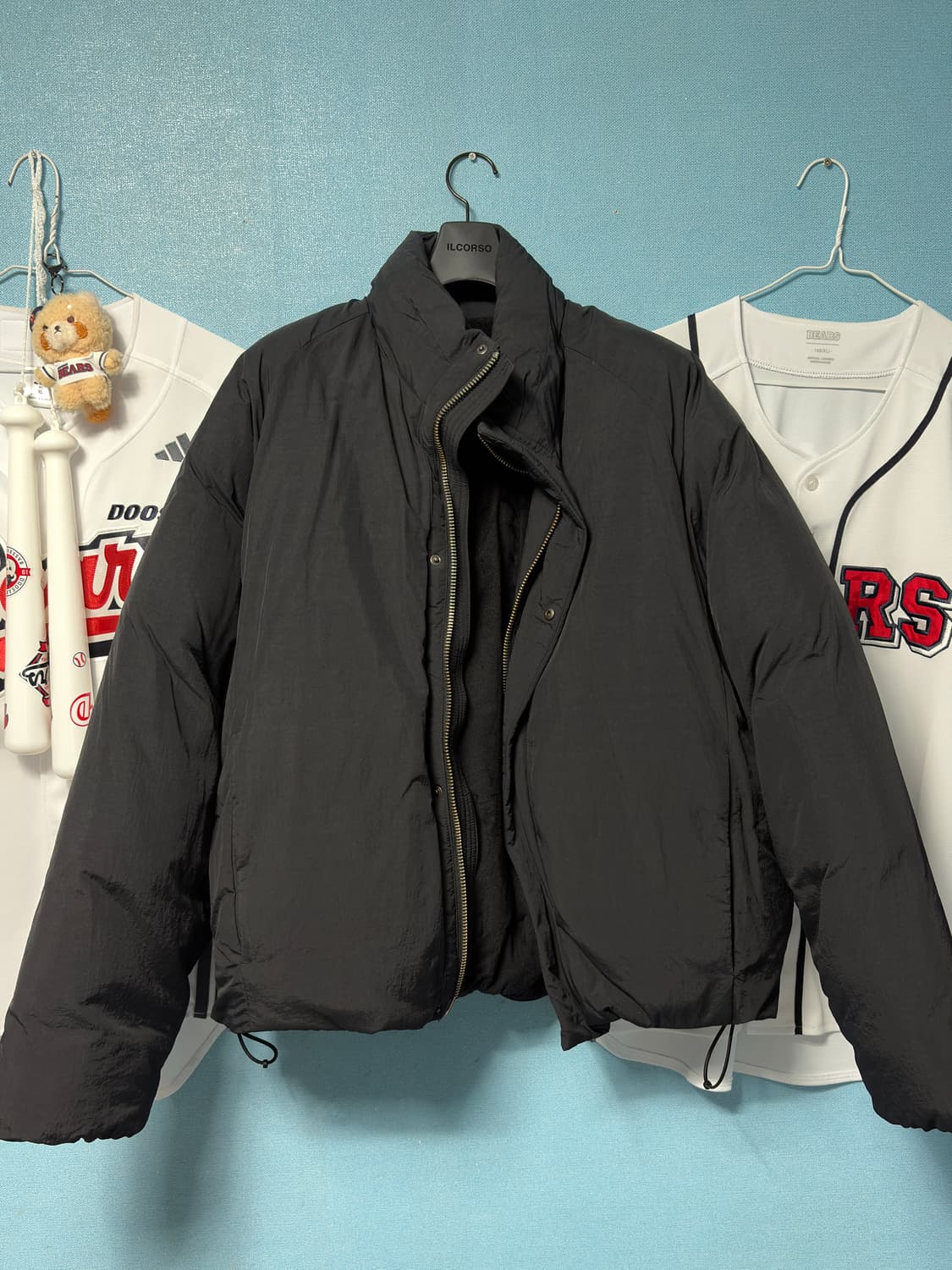 [L] 일꼬르소 미니멀 숏 다운 점퍼 블랙 상품이미지5