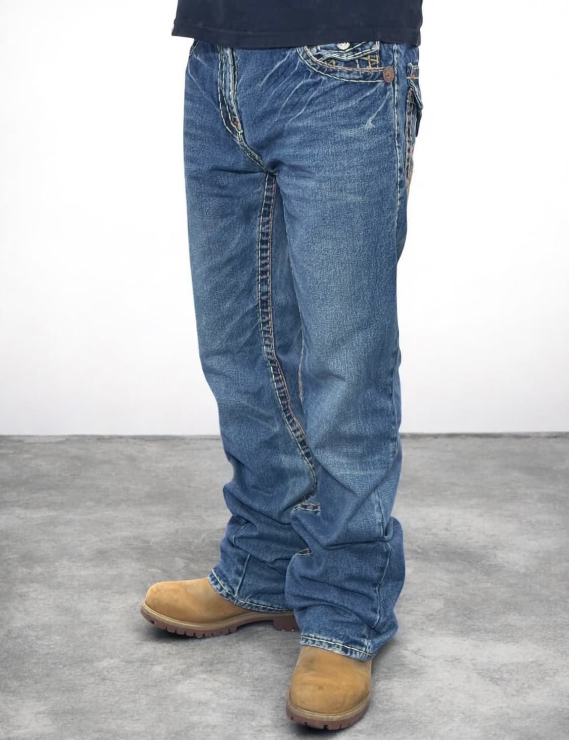 트루릴리젼 월드투어 로건 슈퍼티 붓다 자수 플레어 부츠컷 데님팬츠 상품이미지2