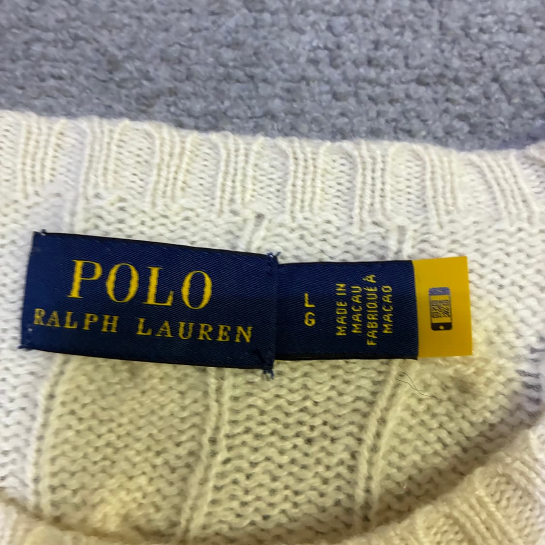 폴로 랄프로렌 꽈배기 니트 L 상품이미지2