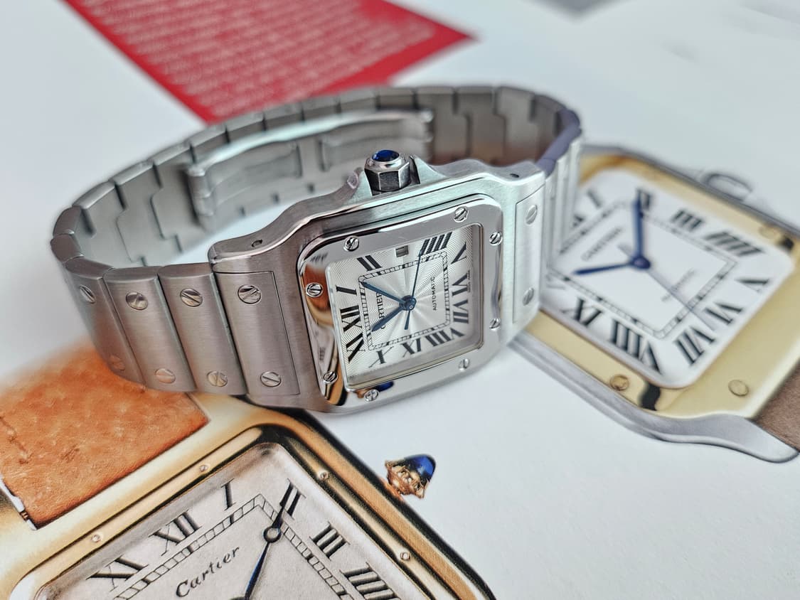 까르띠에 산토스 갈베 라지 오토매틱 스틸 상품이미지4