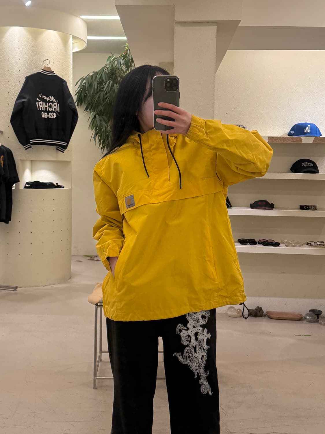 칼하트 옐로우 후드 아노락 재킷 U211 상품이미지1