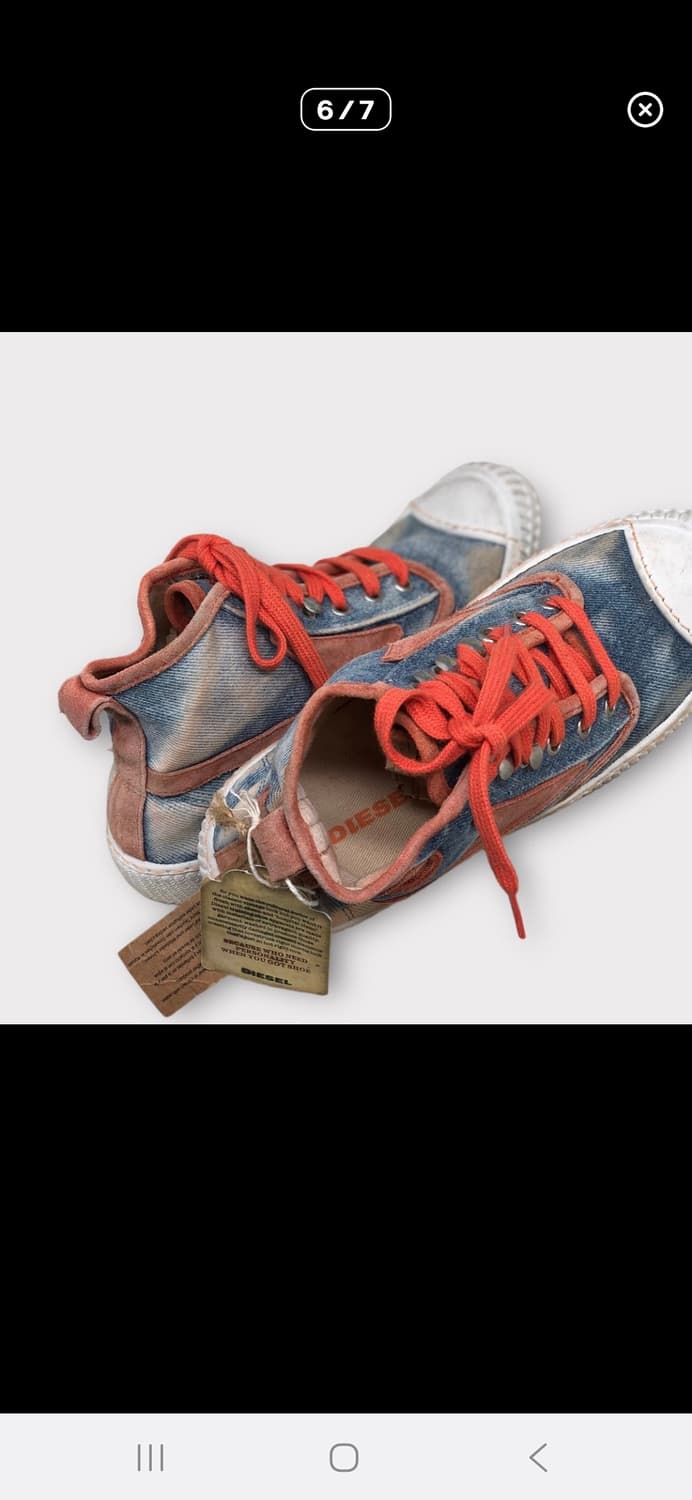 (마지막특가) 디젤 더티워싱 데님하이탑 스니커즈 상품이미지6