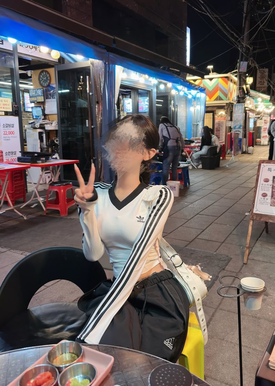아디다스 브이넥 긴팔 셔츠 S 상품이미지3