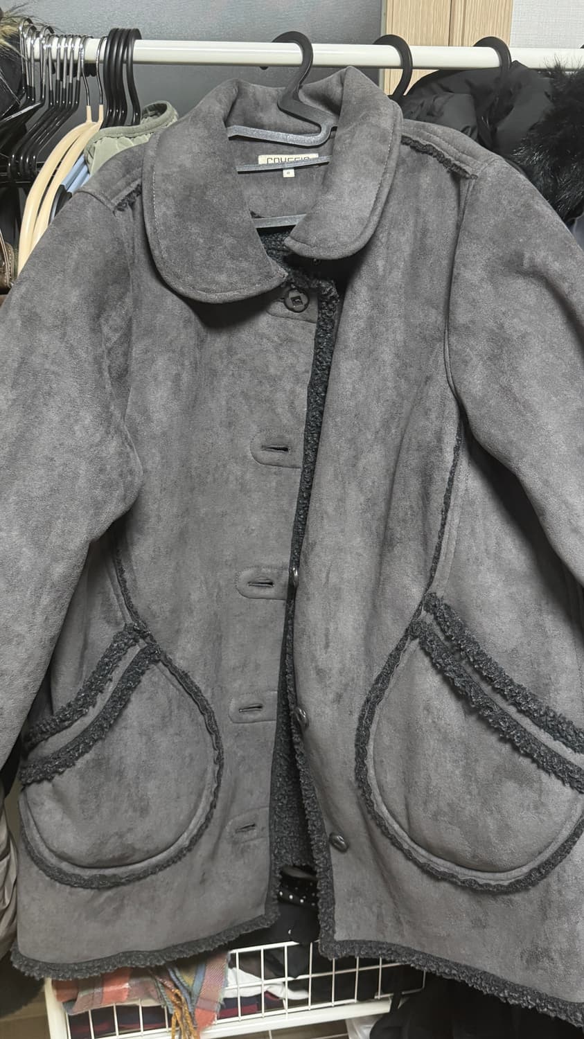 코이세이오 스웨이드 자켓 차콜 상품이미지5