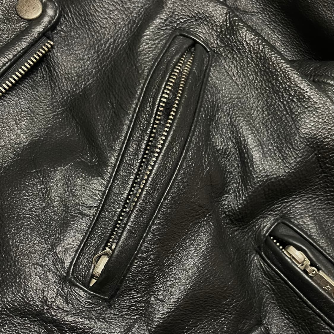 휴고보스 boss 오버핏 더블 라이더 가죽 레더 바이커 자켓 xxl 상품이미지5