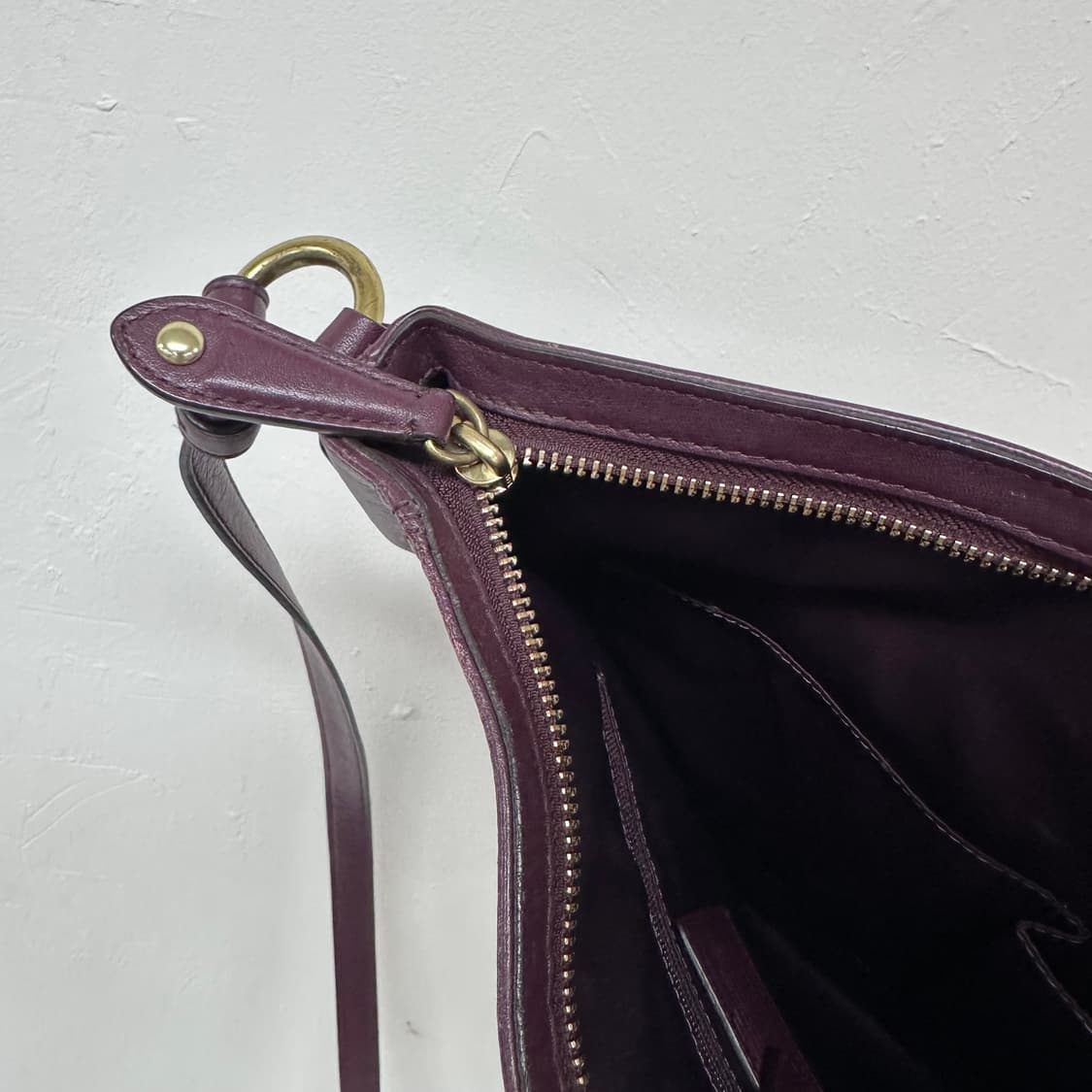 COACH 코치 버건디 가죽 숄더백 크로스백 상품이미지6