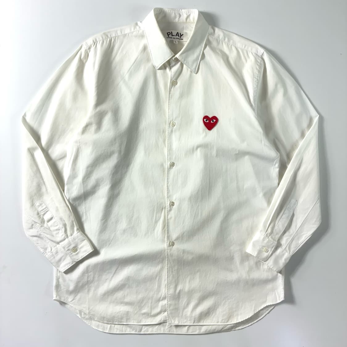 Comme des Garcons  꼼데가르송 하트와펜 코튼 화이트 셔츠  상품이미지1