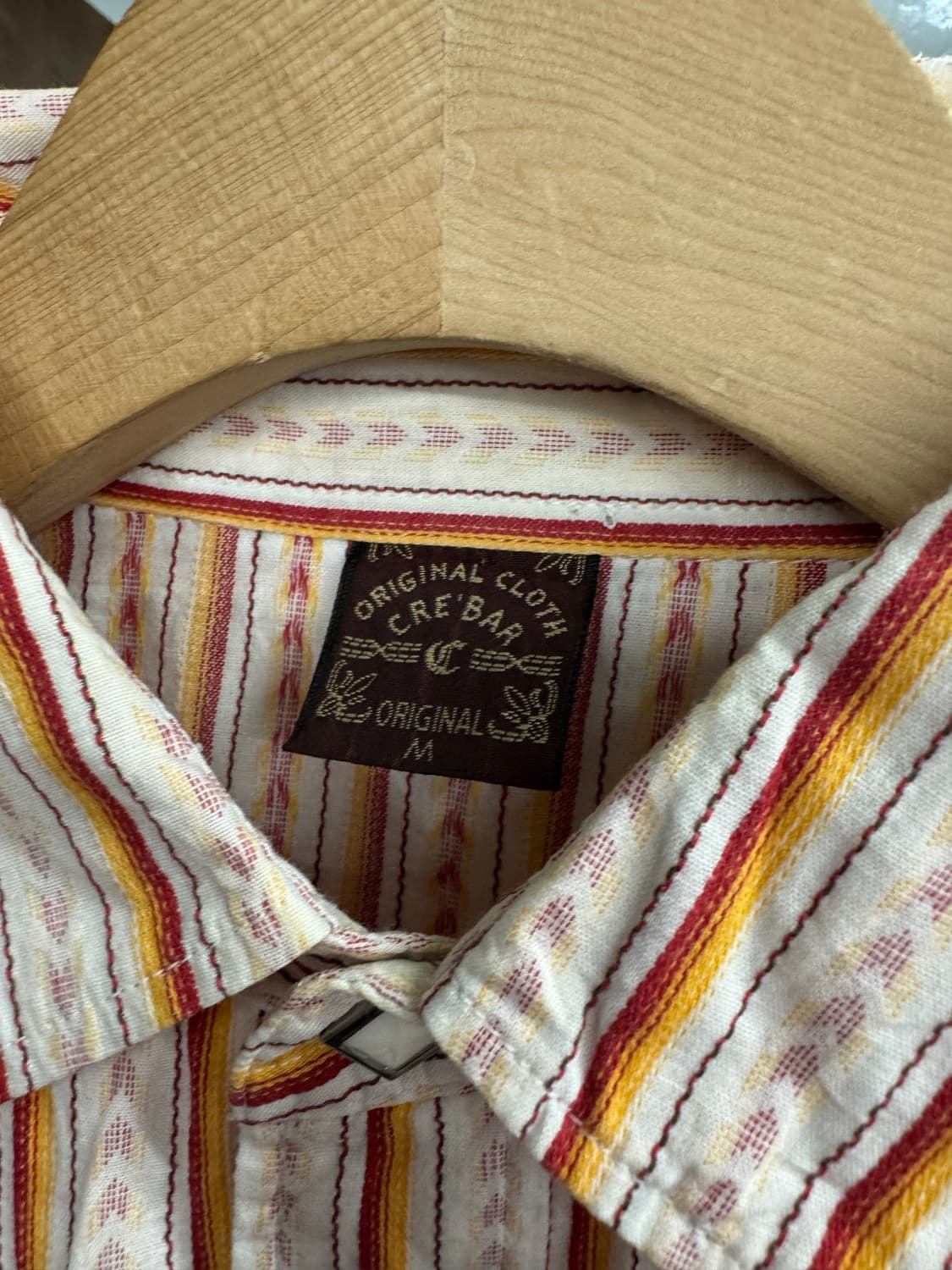 japanese vintage 패턴 CRE.BAR 웨스턴 스트라이프 셔츠 상품이미지3