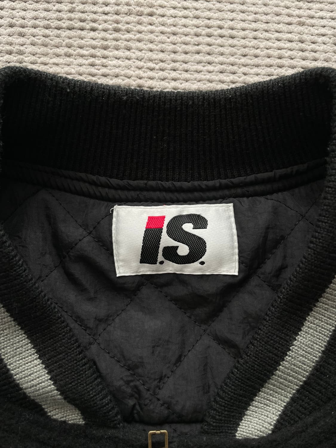 80‘s 이세이미야케 레더 바시티 자켓 상품이미지3