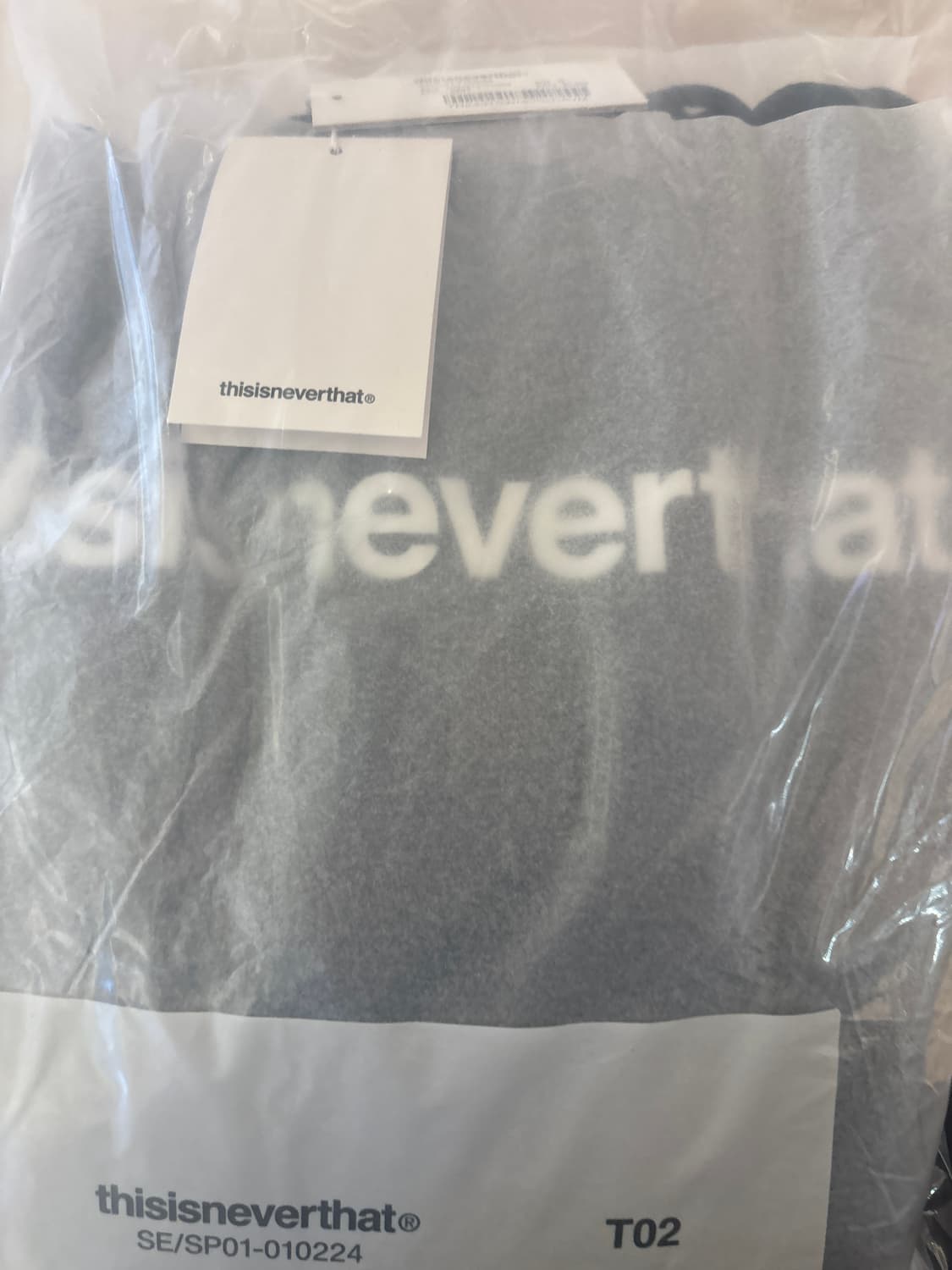 S M L XL 디스이즈네버댓 T로고 LT 후드 네이비 미개봉 판매 상품이미지1