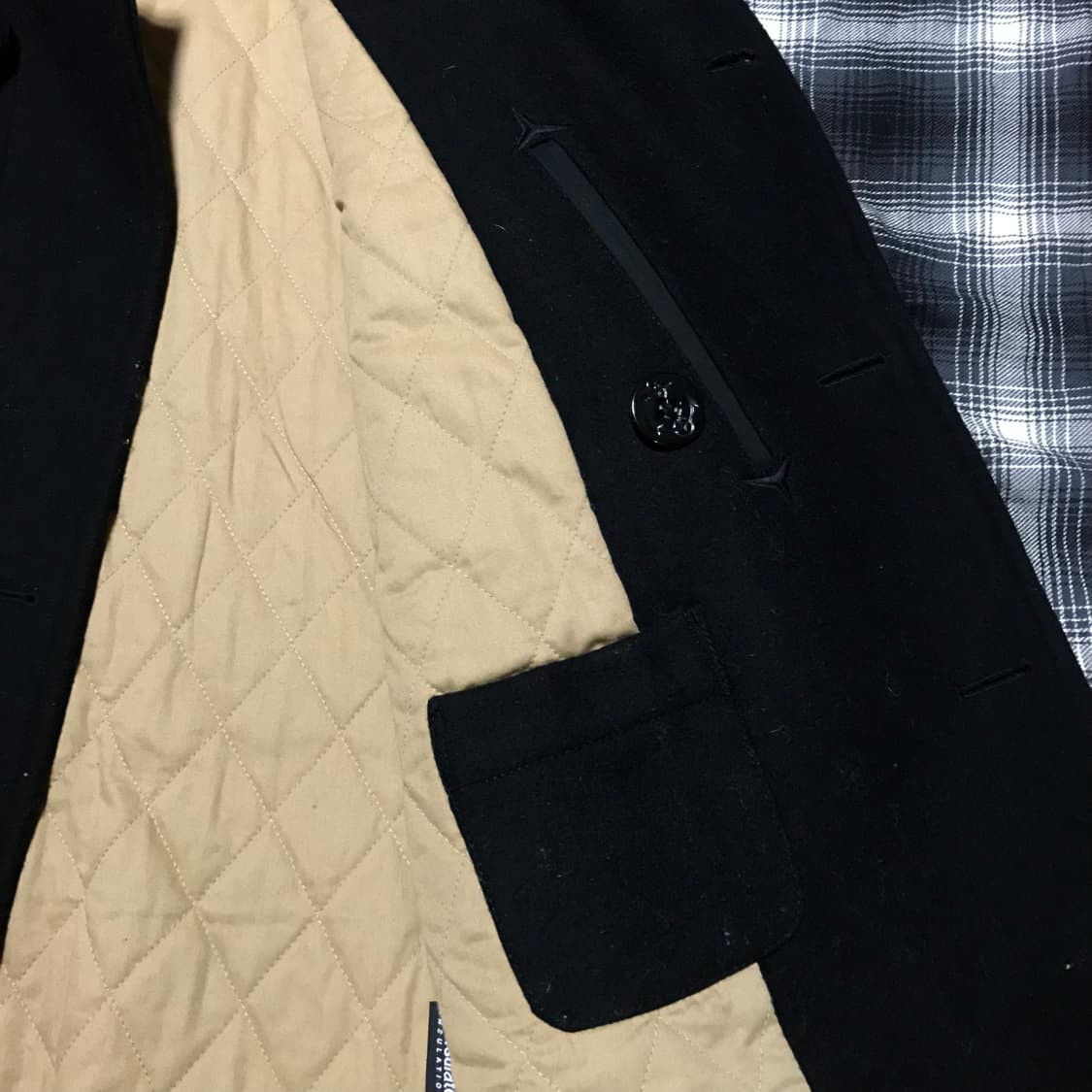 90s 제이크루 밀리터리 복각 헤비 울 피코트 블랙 상품이미지6