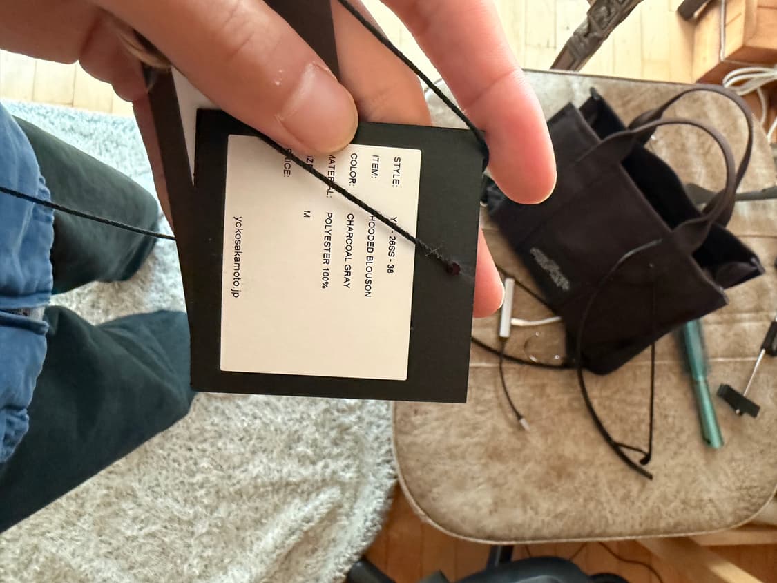 요코사카모토 26ss 후드자켓 차콜 상품이미지5