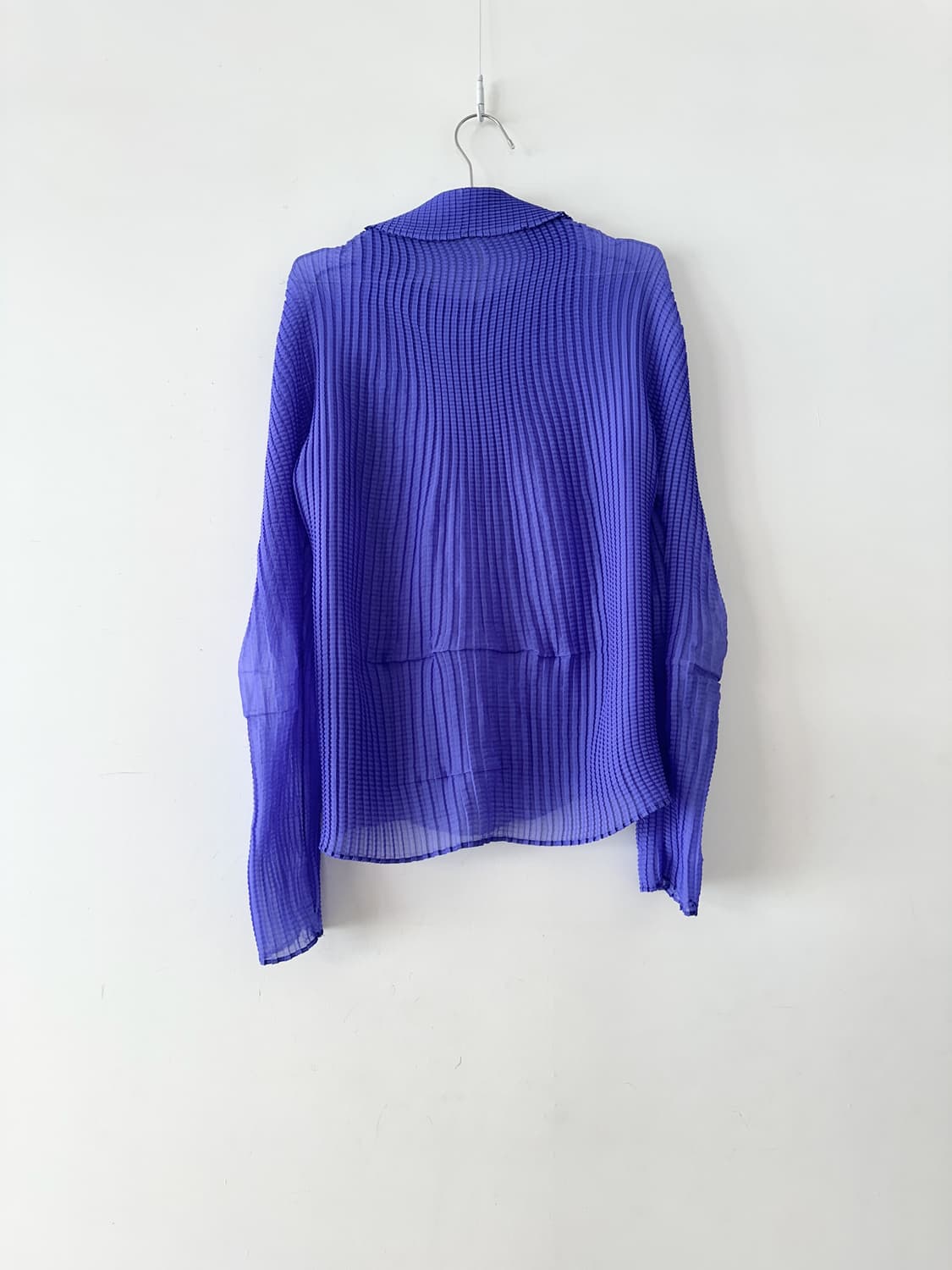 Textured pk pleats top / purple 상품이미지3