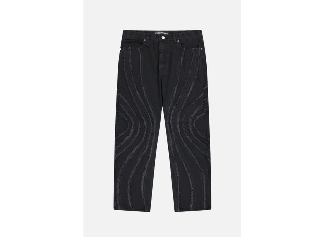 예스아이씨 스파이럴 컷오프 데님팬츠 상품이미지1