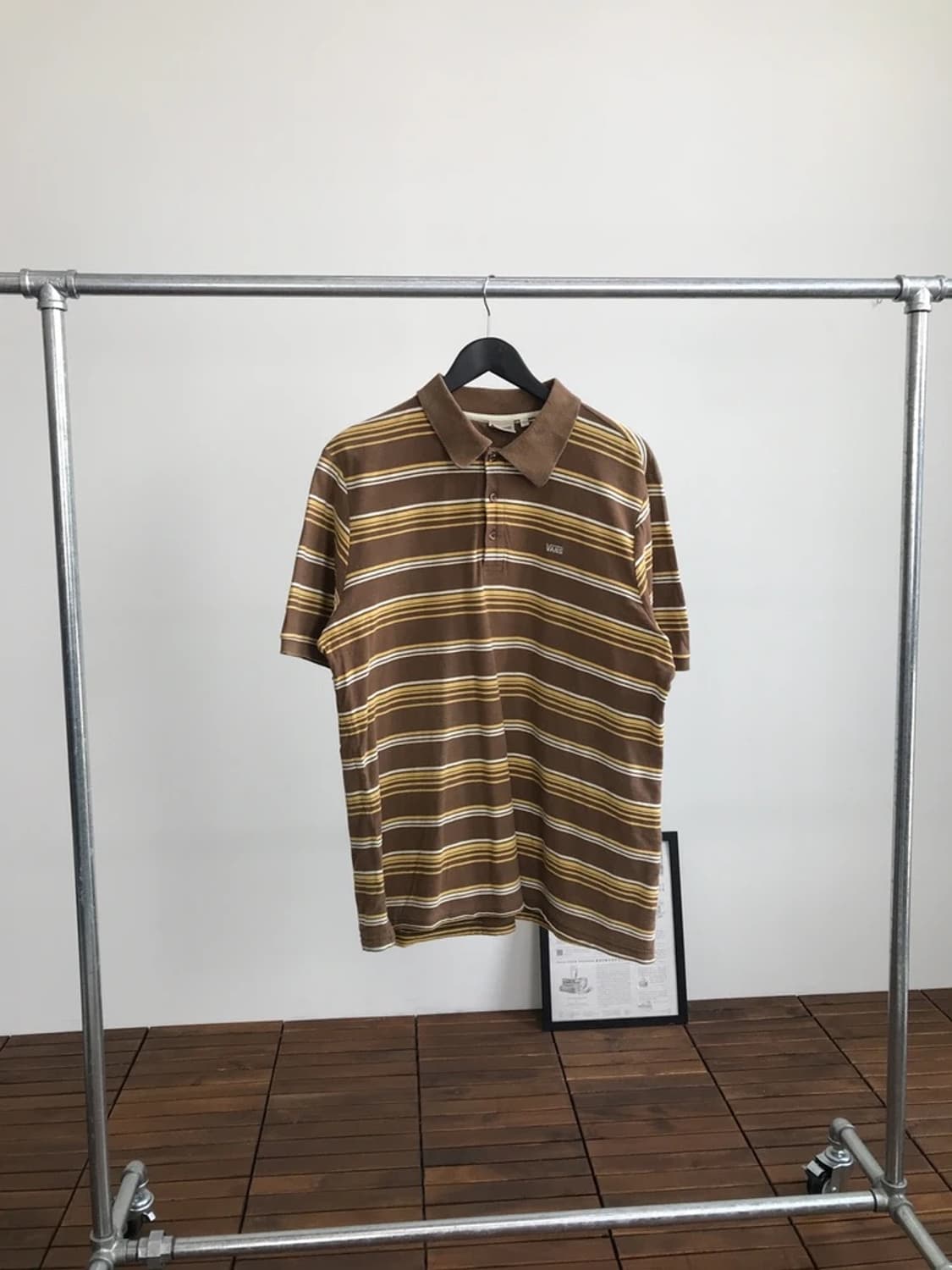 Vans Brown Stripe Polo Shirt 상품이미지3