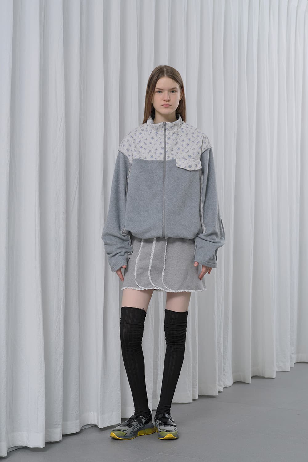 소프트서울 플라워 플리스 집업 상품이미지2