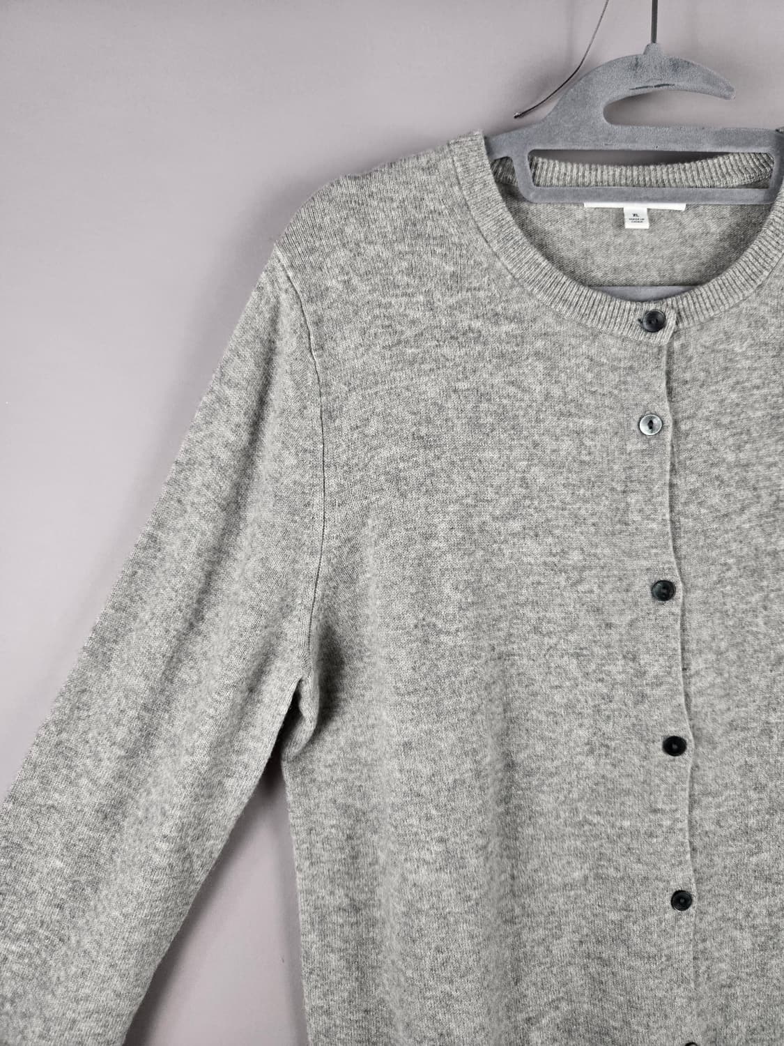 [무료배송]유니클로 XL 여성 캐미시어100 니트 가디건 멜란지그레이 상품이미지3