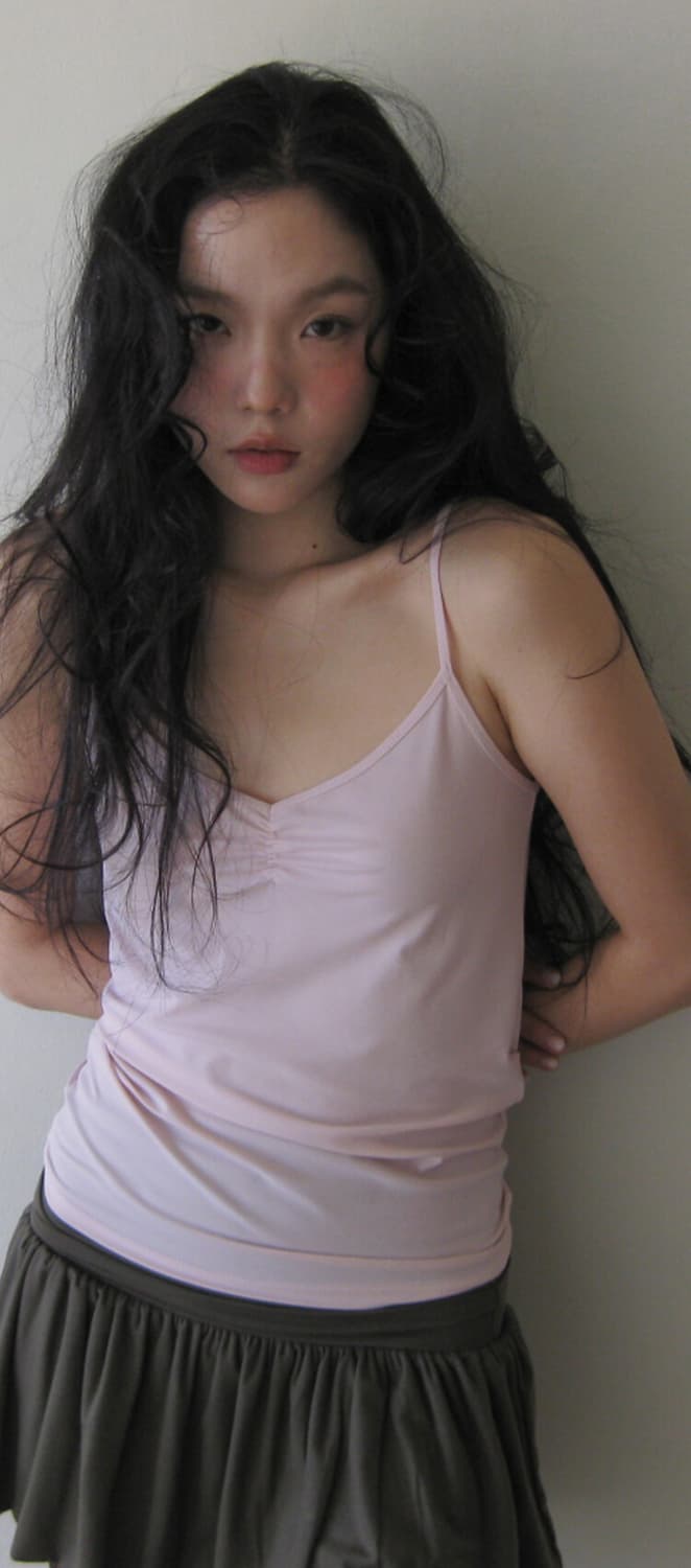 [새상품] 샵페어리 clear sleeveless pink 클리어 슬리브 상품이미지1