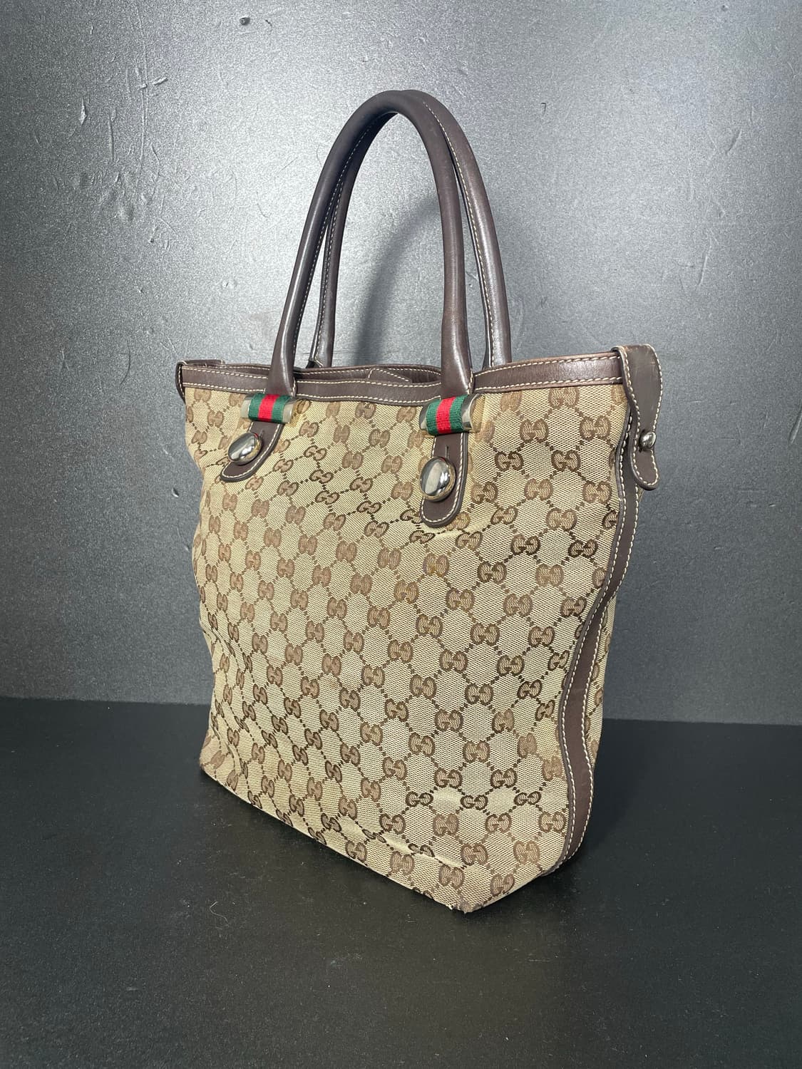 GUCCI 구찌 삼선 자카드 토트백 상품이미지3