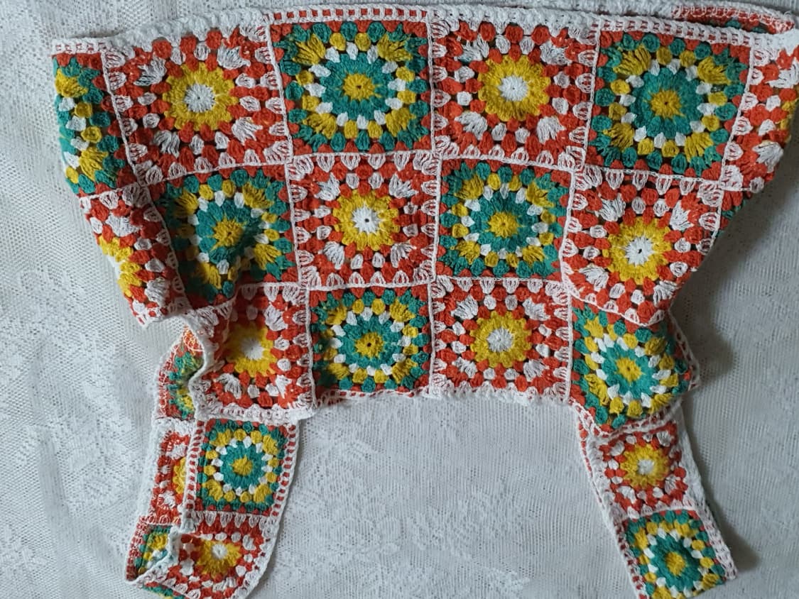 [일본빈티지] 모티브 크로셰 뜨개 조끼 상품이미지6