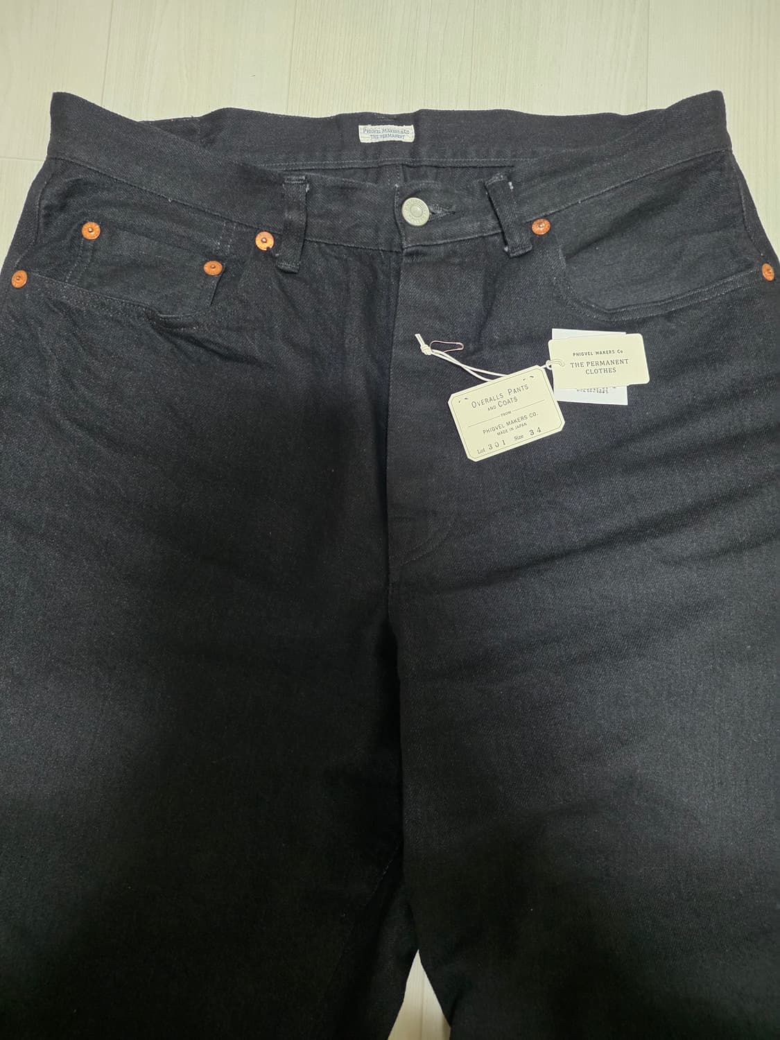 피그벨 301 클래식 와이드 블랙데님 34 상품이미지3