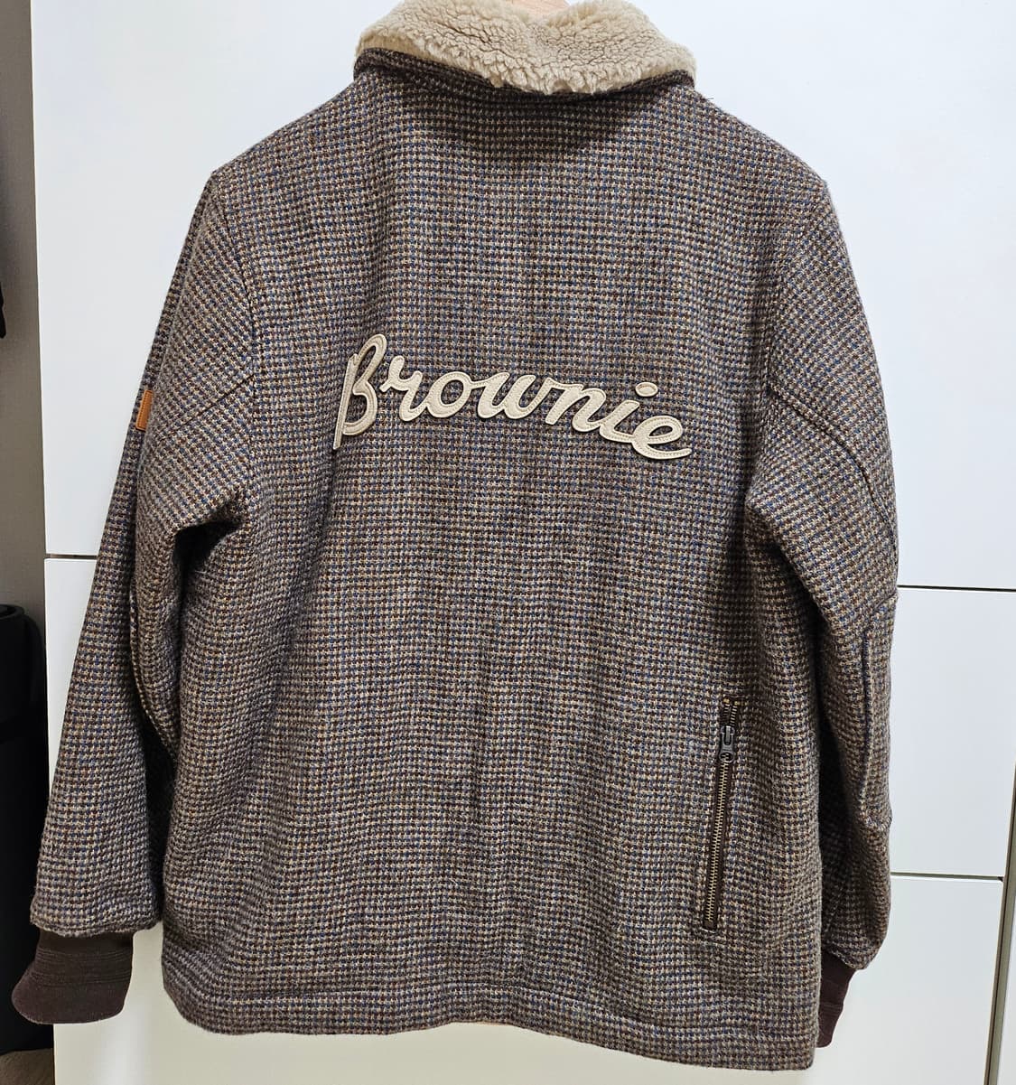 (새상품급) 코닥 브라우니 울자켓 점퍼 브라운 남여공용 M 상품이미지3