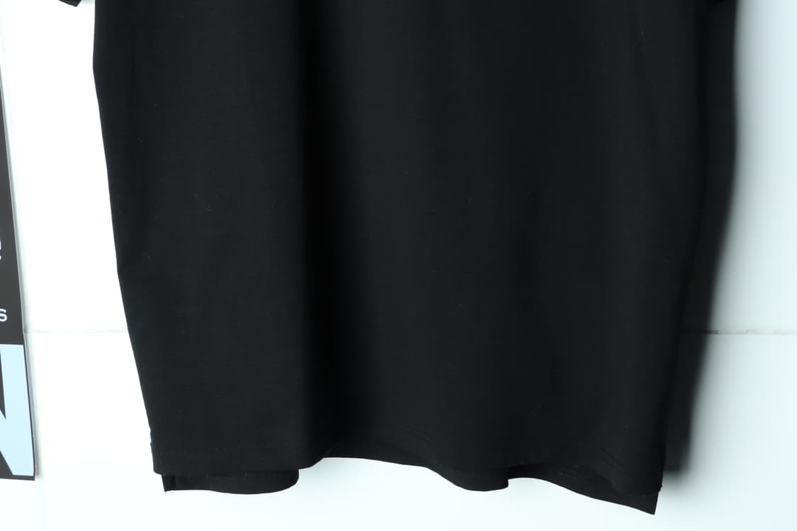 (XL-2XL) 엘무드 반팔 티셔츠 무지 박시 블랙-7AFE 상품이미지4