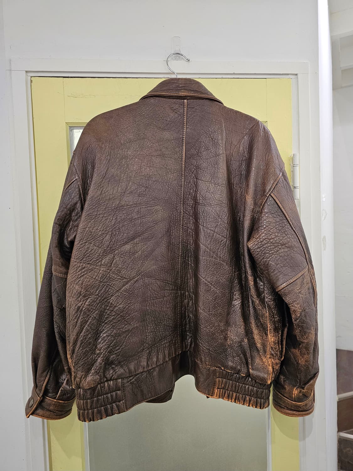 Lold Anthony 에이징 워싱 램스킨 자켓 상품이미지8