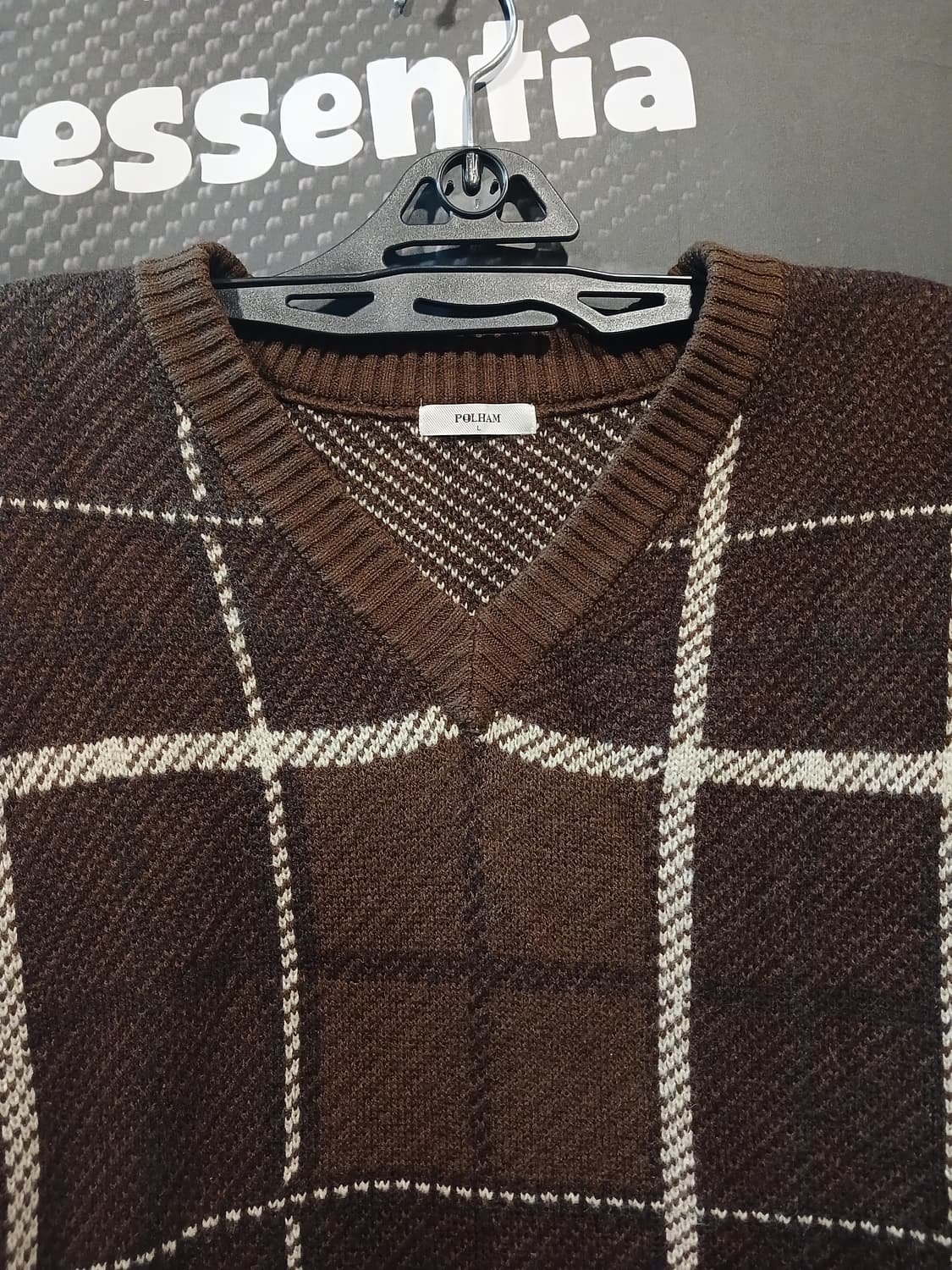 스턴 체크 니트조끼 상품이미지2