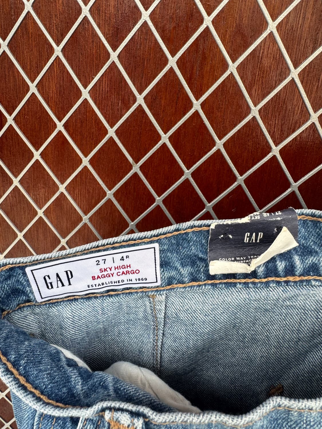 GAP 갭 와이드 버뮤다 멀티포켓 카고 데님팬츠 27 새상품 상품이미지6