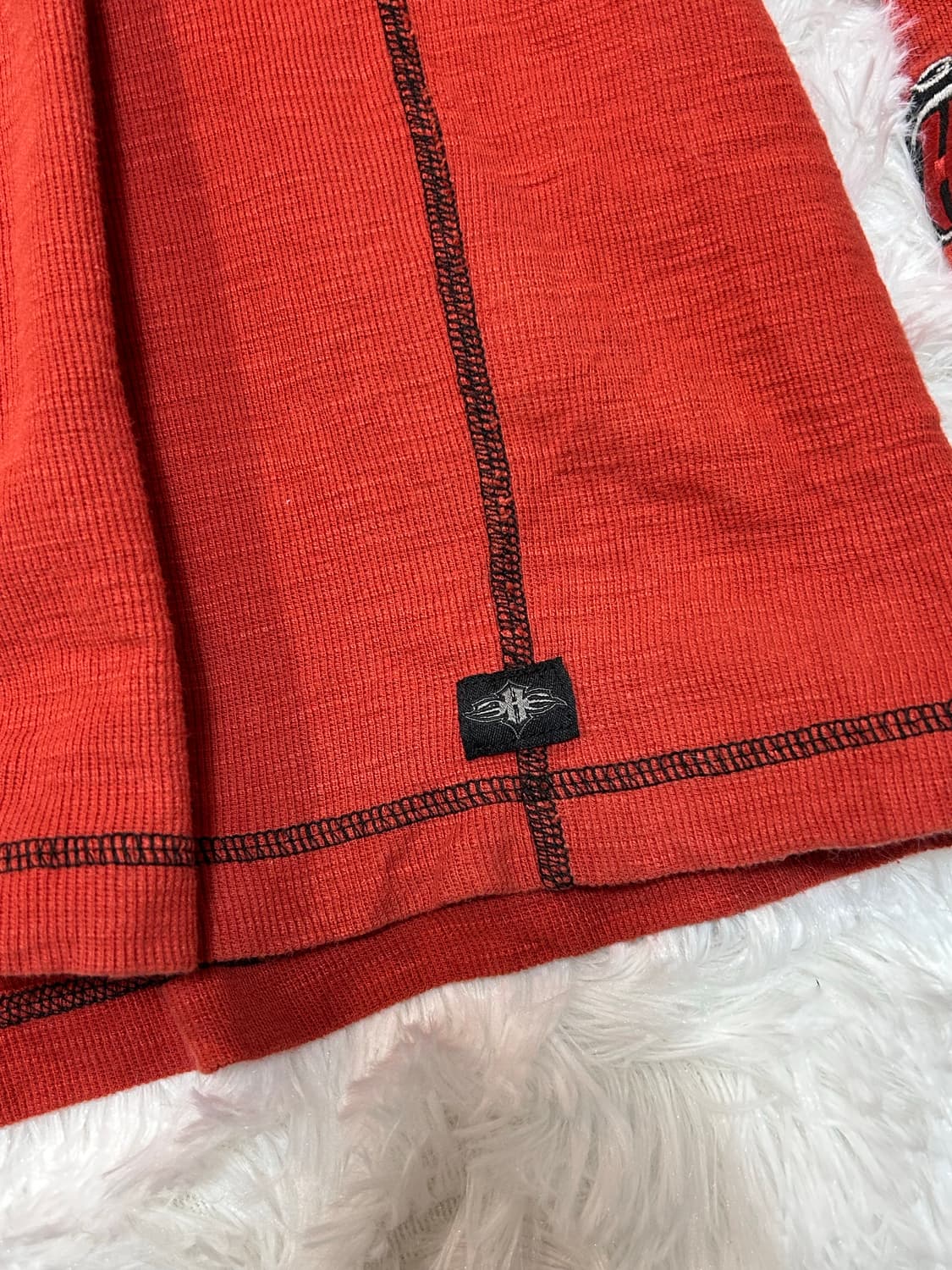 Harley Davidson orange waffle big hoodie 상품이미지2