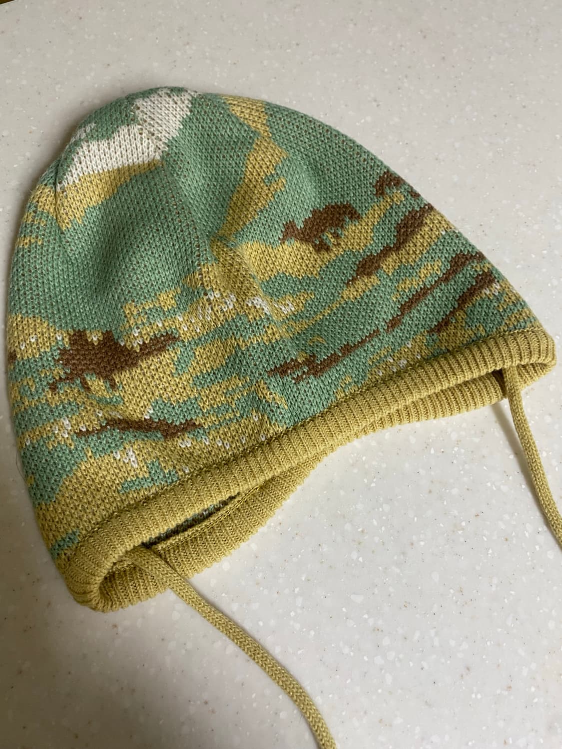 메인부스 패턴 니트 모자 상품이미지1