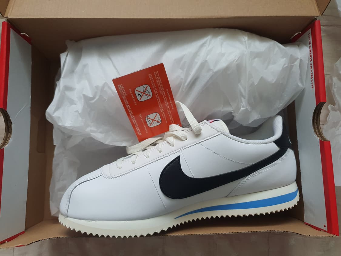 나이키 Nike 코르테즈 화이트 앤 블랙 275mm (미개봉 새 제품) 상품이미지1