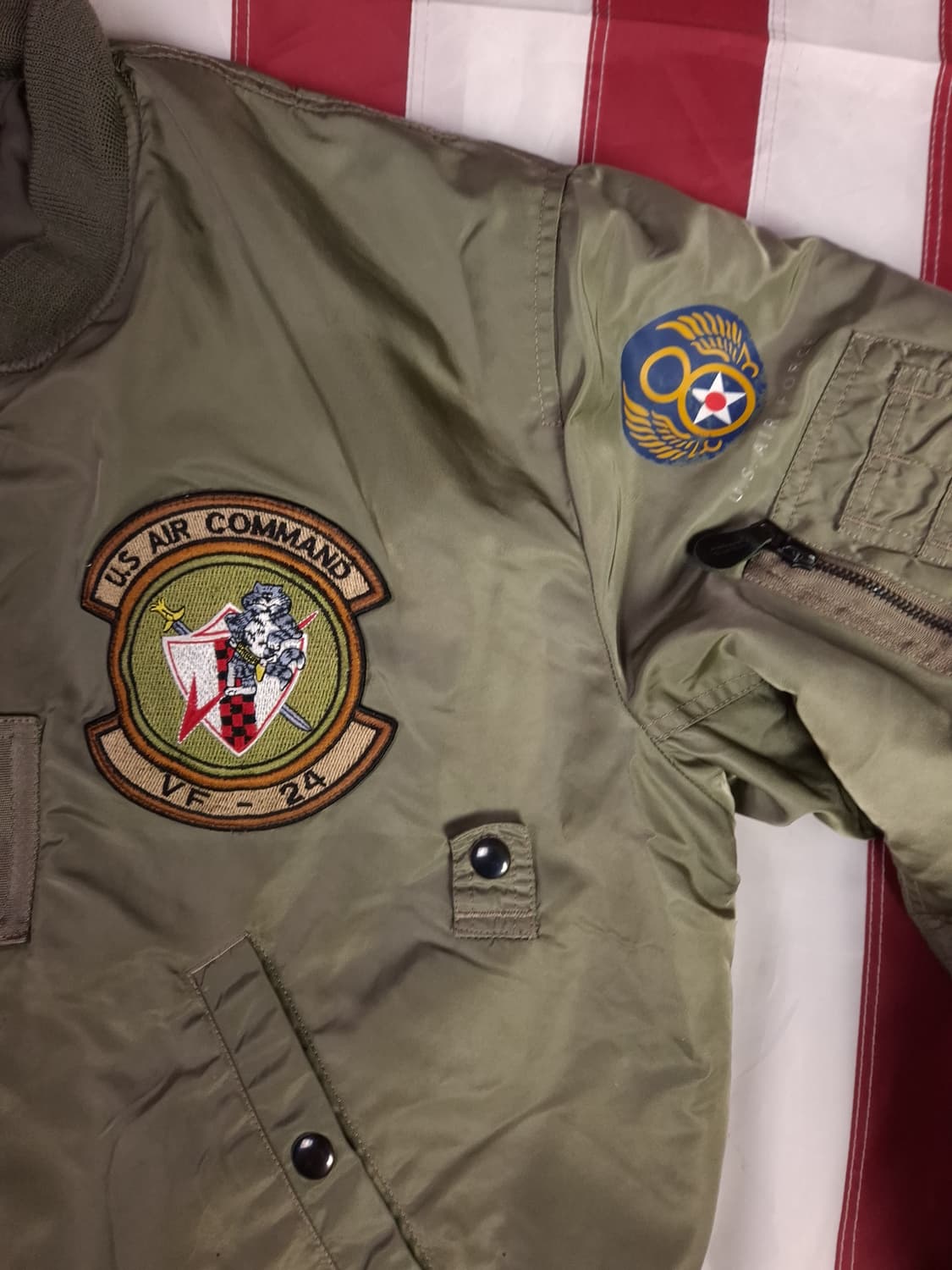 밀리터리 USA MA-1 TYPE 엠브로이드 항공자켓 상품이미지6