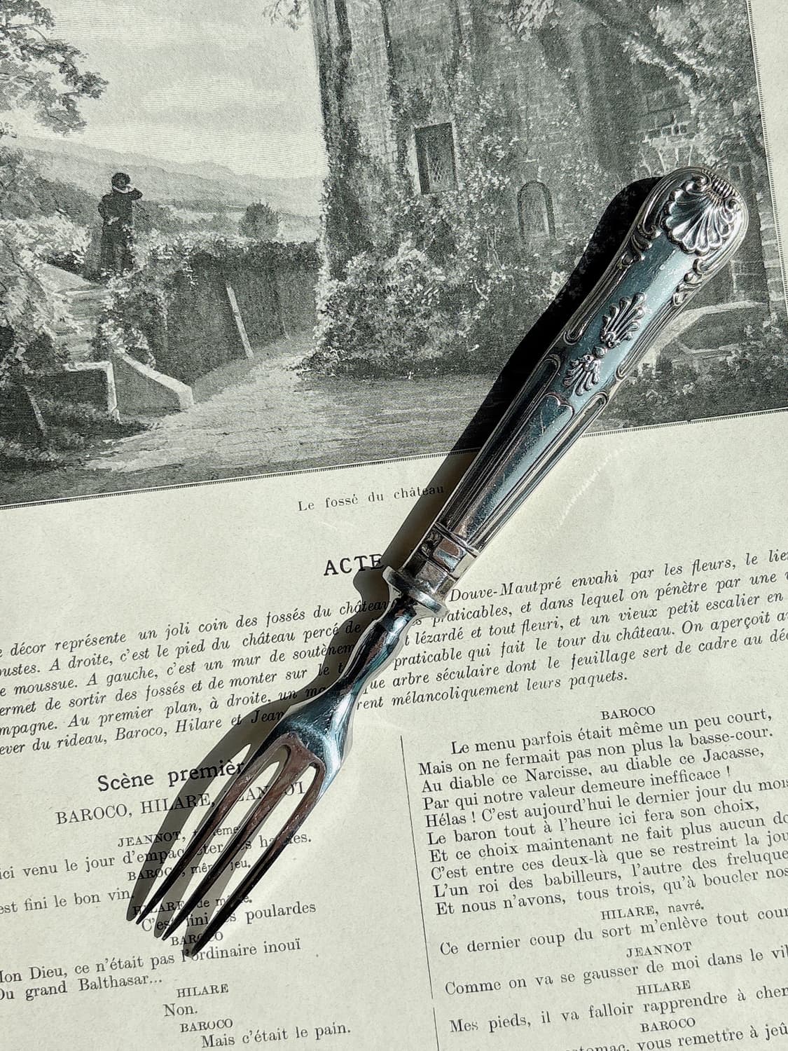 영국 앤틱 kings pattern 실버플레이트 과일 포크세트 상품이미지3