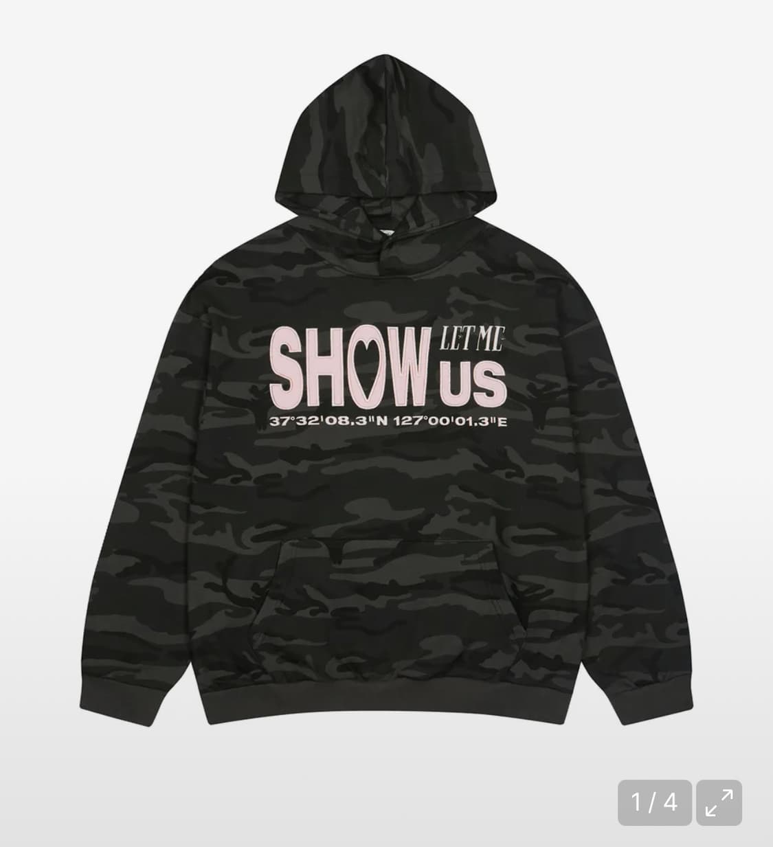 러브이즈트루SHOW US MILITARY HOODIE(CHARCOAL)  상품이미지1