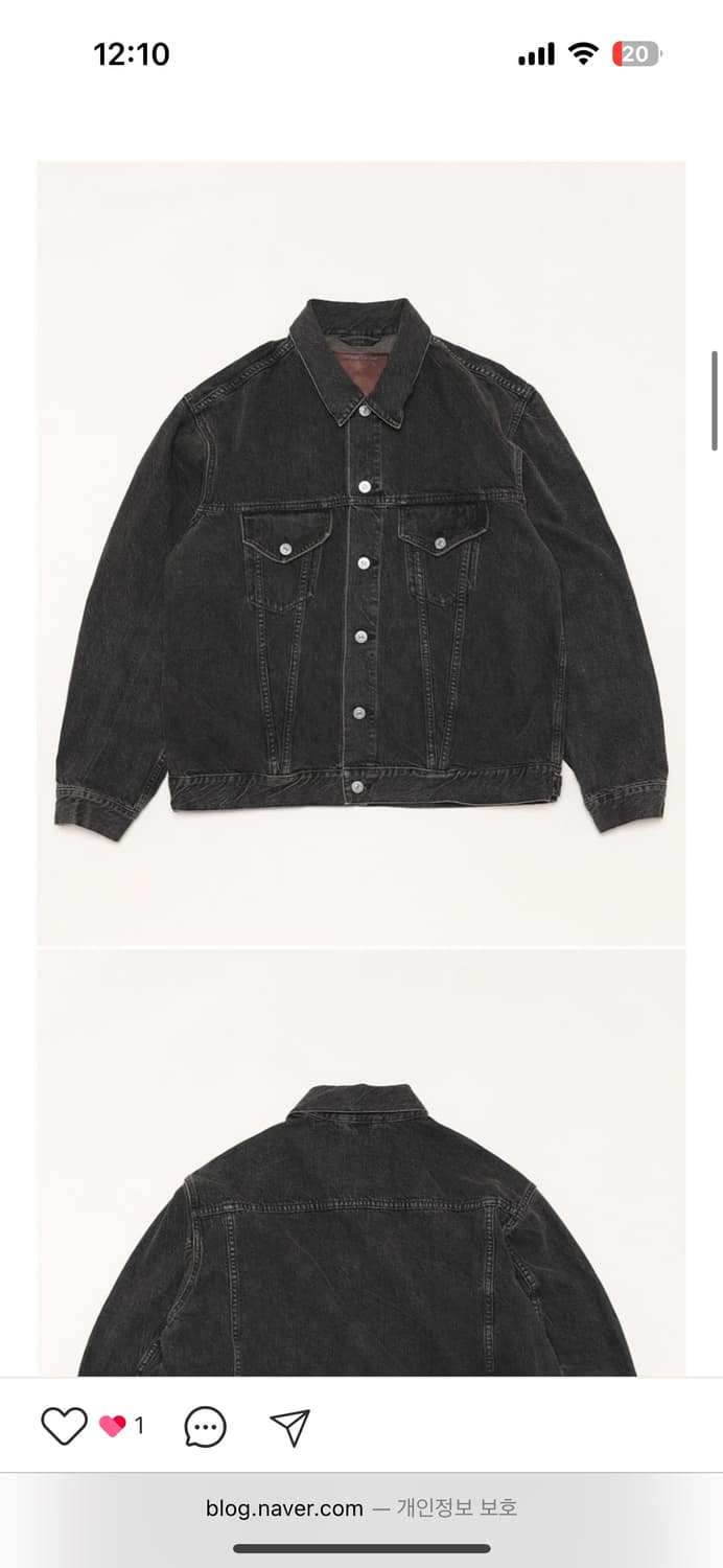 캡틴선샤인 워시드 데님 트랙커자켓No.3 상품이미지6