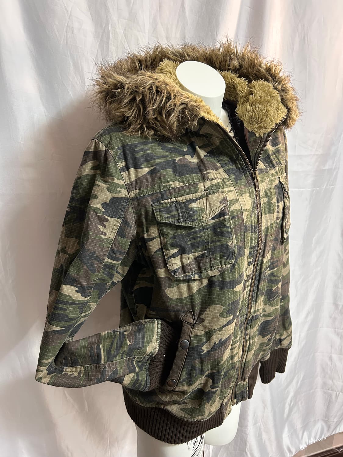 camo y2k wolf-jaw parka 상품이미지10