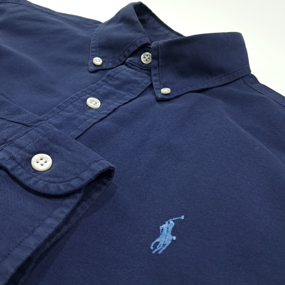 CK091 S 폴로 코튼 버튼다운 네이비 셔츠 남방 상품이미지4